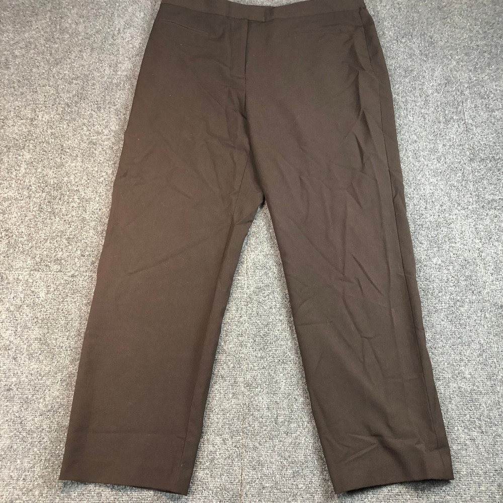 Ruby Rd. Women's Size 16 Brown Straight Leg Dress Pants Polyester Rayon Spandex